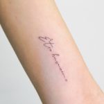 Fine Line Tattoo Schriftzug