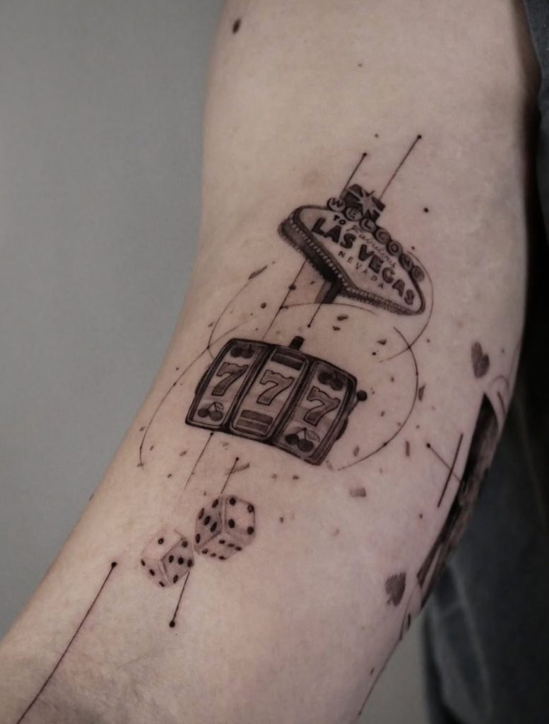 Concept Piece Tattoo: Las-Vegas-Komposition